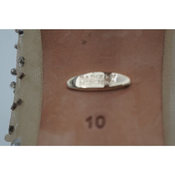 BADGLEY MISCHKA Mesh Flowers/Clear Stones/Open Peep-Toe Stiletto Pumps Size 10, - Picture 9 of 10